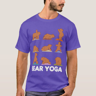 T-shirt Yoga ours polaire Oursons mignons faisant du sport
