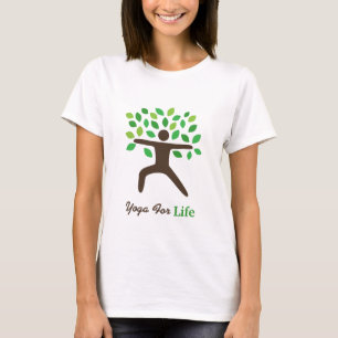 T-shirt Yoga pendant la vie, pose de guerrier, arbre