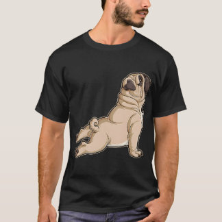 T-shirt Yoga Pug T Hommes Femmes Amoureux des Chiens Chiot