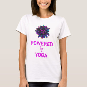 T-shirt *~* YOGA rose violet cristal Sphère femmes blanc