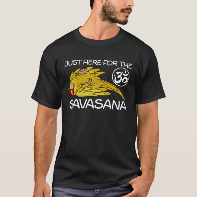 T-shirt Yoga Savasana Parrot Jaune Lutino Kakariki (Devant)