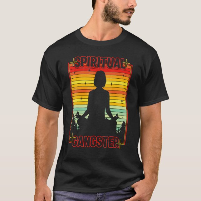 T-shirt Yoga Spirituel Aérien Méditant Un Jambon De Yoga P (Devant)