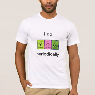 T-shirt Yoga tableau périodique mot chemise 2