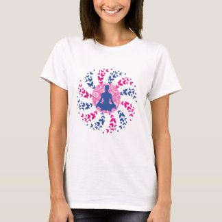 T-shirt yoga, tee, méditation, positive+énergie, paix