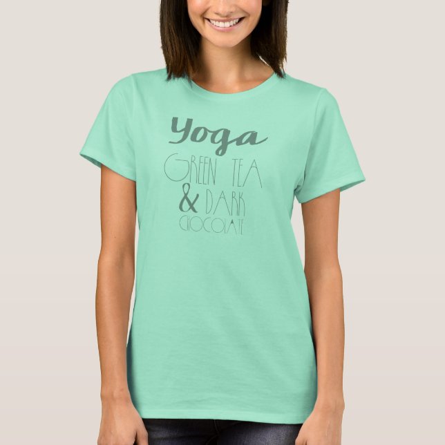 T-shirt Yoga, thé vert et Débardeur à la menthe de chocola (Devant)