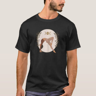 T-shirt Yoga vert lune pour femmes