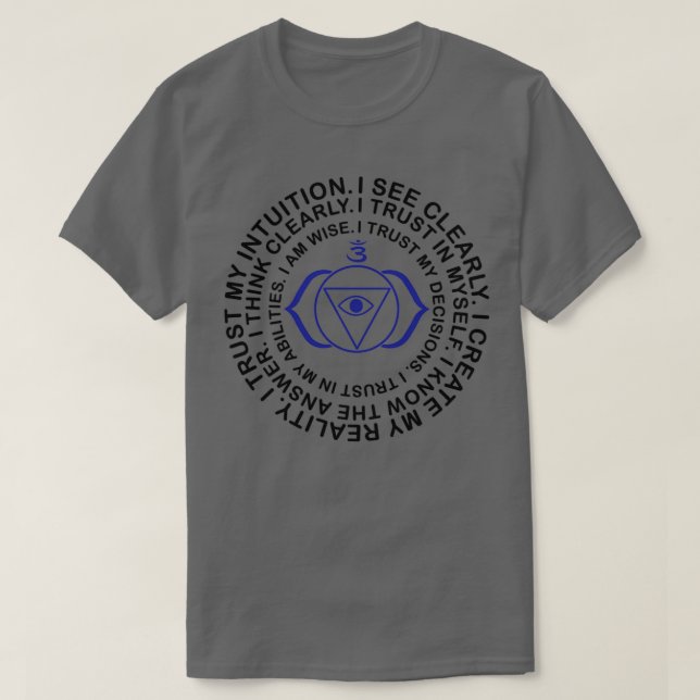 T-shirt Yoga Yogi Troisième oeil Ajna Chakra Anniversaire  (Design devant)