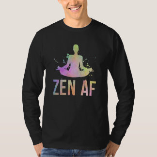T-shirt Yoga Zen AF Méditation Om Pose Citation Yoga Blagu