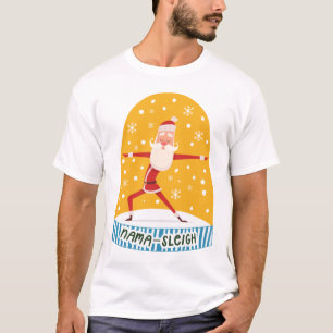 T-shirt  Yogi amusant Yoga Père Noël Nama Sleigh Globe De 