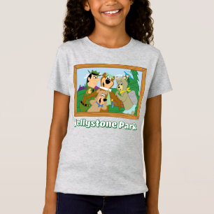 T-Shirt Yogi Ours et amis encadrés photo de la forêt
