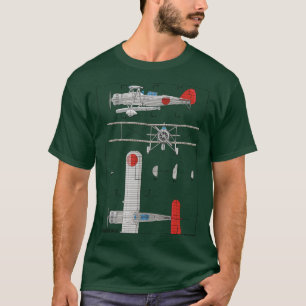 T-shirt Yokosuka B4Y Japonais 2ÈME GUERRE MONDIALE Biplane