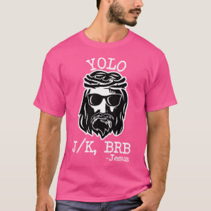 T-shirt Yolo Lol Jk Brb Jesus Noël X Mas Religieux Ch