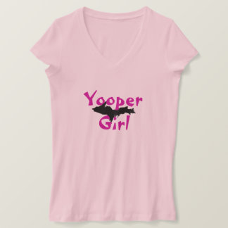 T - Shirt "Yooper Girl" in hellrosa Oberhalbinsel