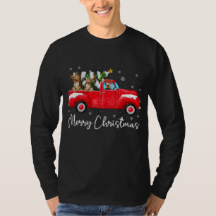 T-shirt Yorkie Camion Rouge Chemise de Noël Santa Hat Chie