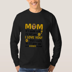 T-shirt Yorkie Chien Maman Je t'aime Baisers Amoureux Mo A
