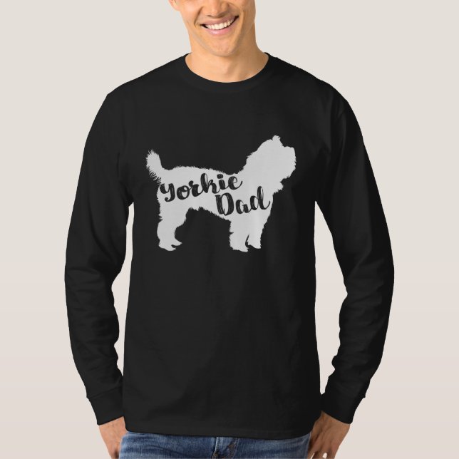 T-shirt Yorkie Dad  for men   Yorkshire Terrier dog (Devant)