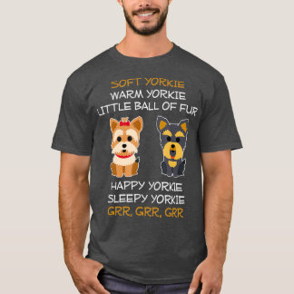 T-shirt Yorkie doux chaud yorkie petite boule de fourrure 
