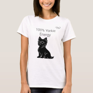 T-shirt Yorkie Énergie Lunettes Maman Chien
