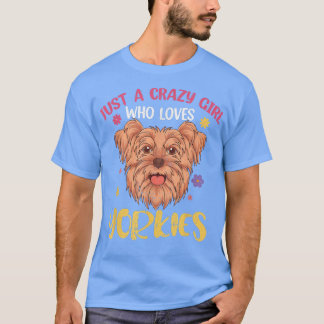 T-shirt Yorkie Lover Girls femmes propriétaire de chien an