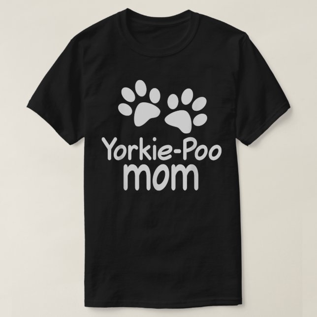T-shirt YorkiePoo Maman Empreinte de patte Animal de compa (Design devant)