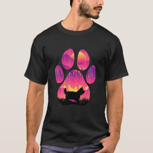 T-shirt Yorkiepov Paw Maman Papa Chien Femmes Hommes