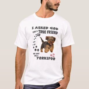 T-shirt Yorkipoo Chien Citation Maman Yorkiepoo Papa Art, 