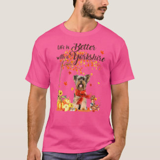 T-shirt Yorkshire Maple Tree Thanksgiving Day mignon Chien