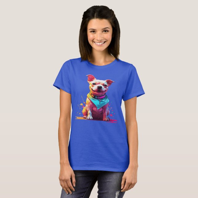 T-shirt Yorkshire Terrier : Chic Terrier Vogue (Devant entier)