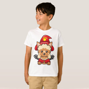 T-shirt yorkshire terrier chien avec costume halloween