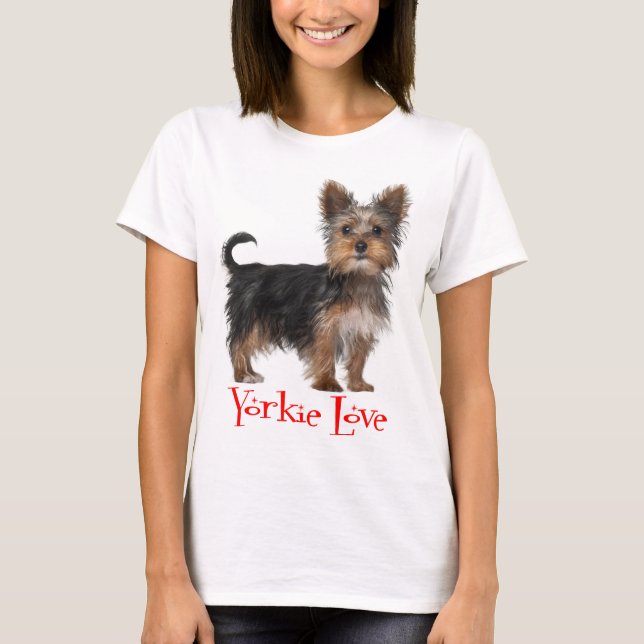 T-shirt Yorkshire Terrier Chien Chien Chien Chien Rouge Am (Devant)