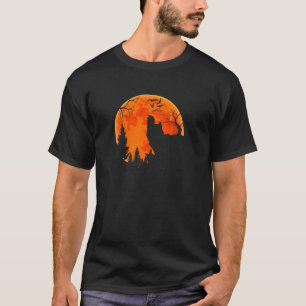 T-shirt Yorkshire Terrier Chien Et Lune Halloween Costume