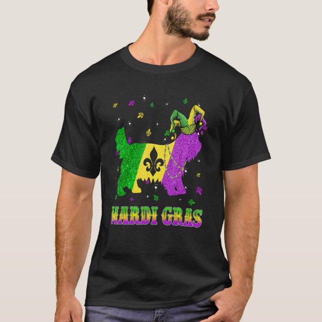 T-shirt Yorkshire Terrier Chien Mardi Gras Carnaval Jester (Devant)