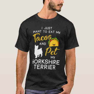 T-shirt Yorkshire Terrier Chien Tacos Propriétaire de l'Am