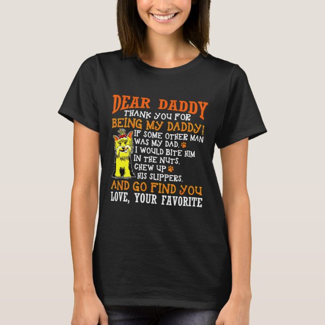 T-shirt Yorkshire Terrier Daddy Merci (Devant)