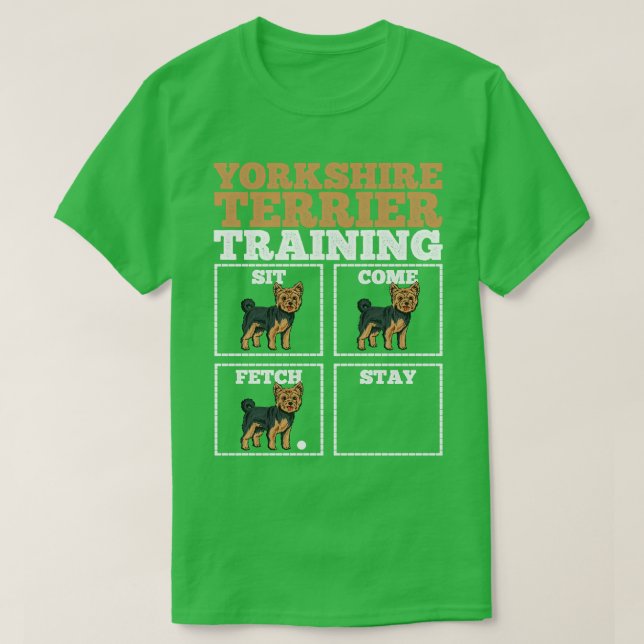 T-shirt Yorkshire Terrier Entraîneur de chiens (Design devant)