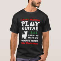 Yorkshire Terrier Je Veux Juste Jouer Guitare Noël