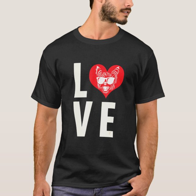 T-shirt Yorkshire Terrier Love (Devant)