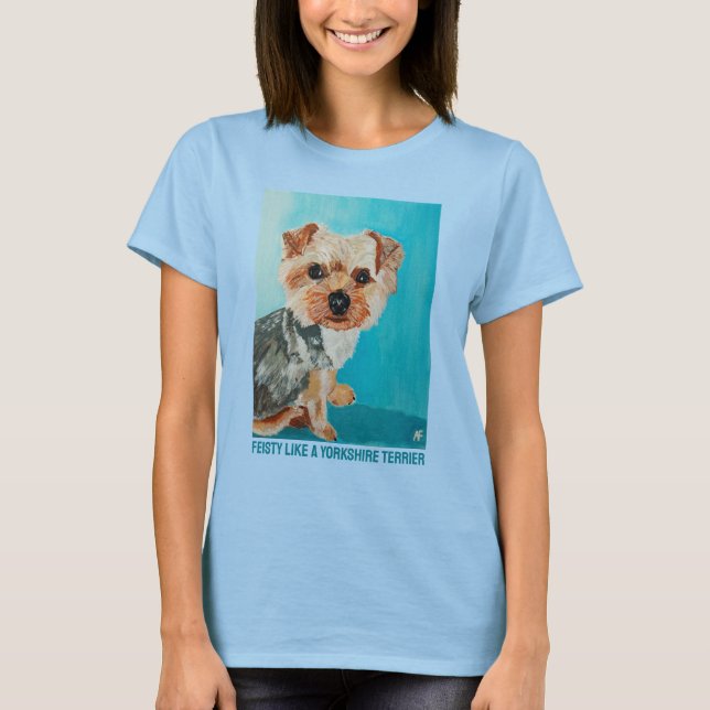T-shirt Yorkshire Terrier Peinture d'Alfred Fox (Devant)