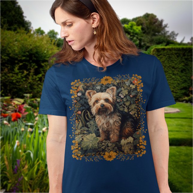 T-shirt Yorkshire Terrier Yorkie Style William Morris (Créateur téléchargé)
