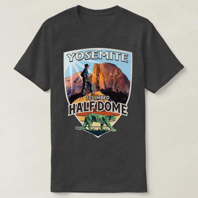 T-shirt Yosemite J'Ai Grimpé Moitié Dôme Avec (Design devant)