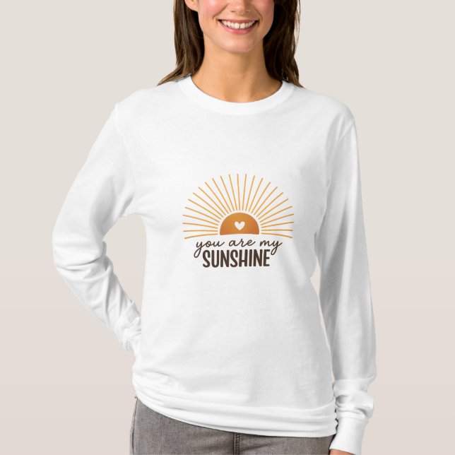 T-shirt You Are My Sunshine Sunburst Design | Modern Boho  (Devant)