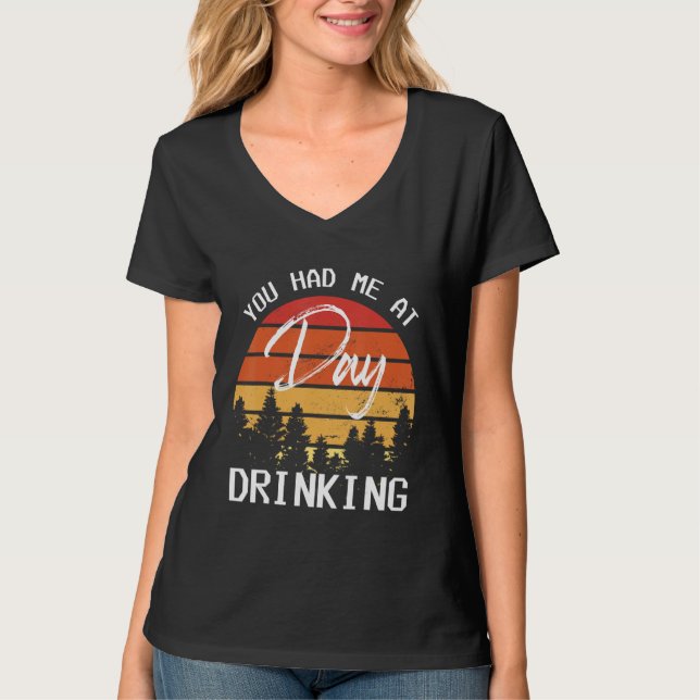 T-shirt You Had Me At Day Drinking Retro Beach Cruise (Devant)