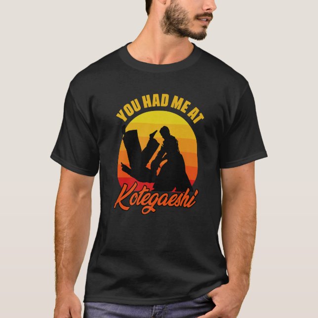 T-shirt You Had Me At Retro Kotegaeshi Sunset Aikido Marti (Devant)