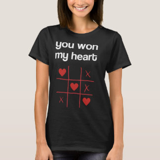 T-shirt You Won My Heart Cute Tic Tac Toe Game  Valentine