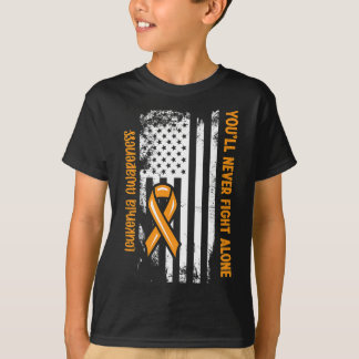 T-shirt You'll Never Fight Alone Blood Cancer Leukemia Awa