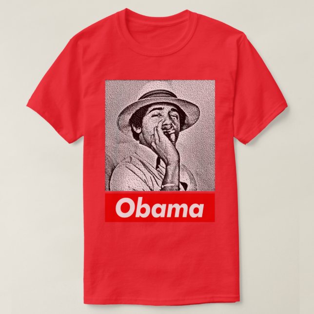 T-shirt Young Barack Obama 8 bits (Design devant)