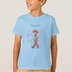 T - Shirt Young Cowboy and Horse