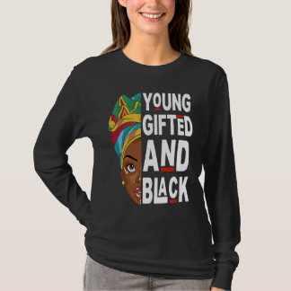 T-shirt Young ed And Black Afro Black History Month Melani