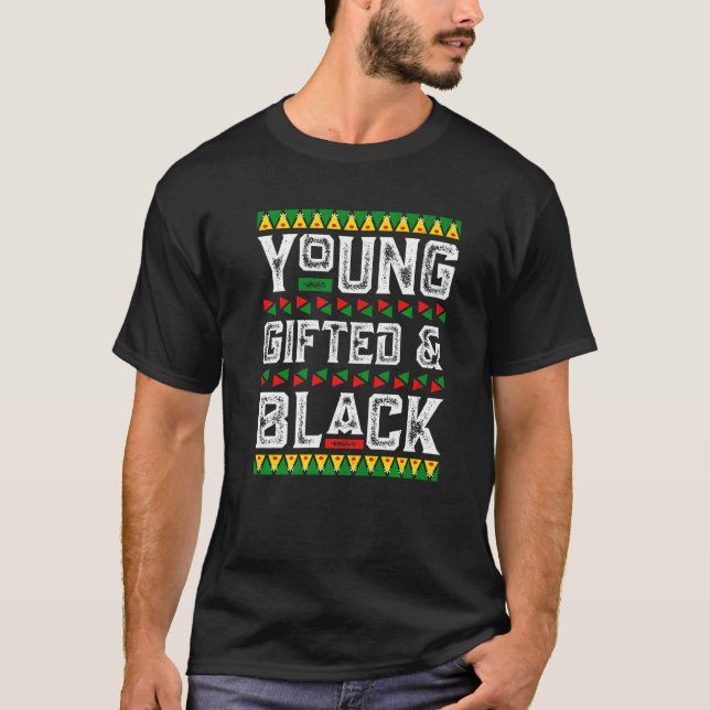 T-shirt Young Gifle & Black History African American BLM (Devant)