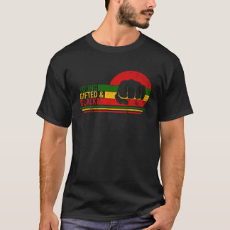 T-shirt Young Gifted & Black History Month Afro Woman BLM 